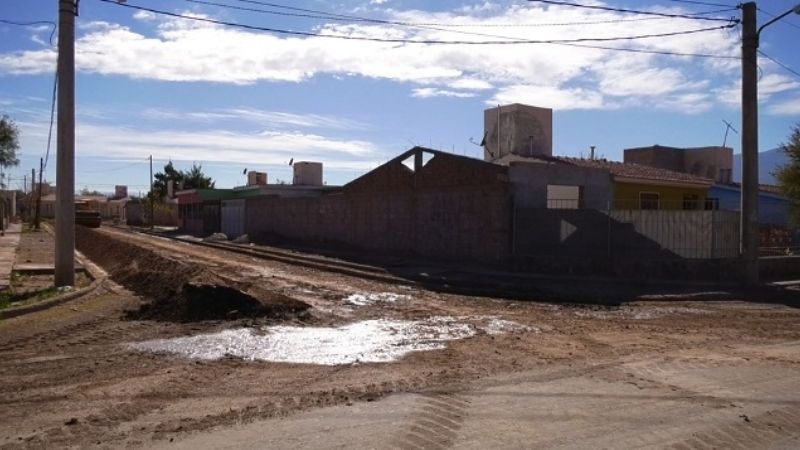 Inició obra de pavimentación en Fiambalá