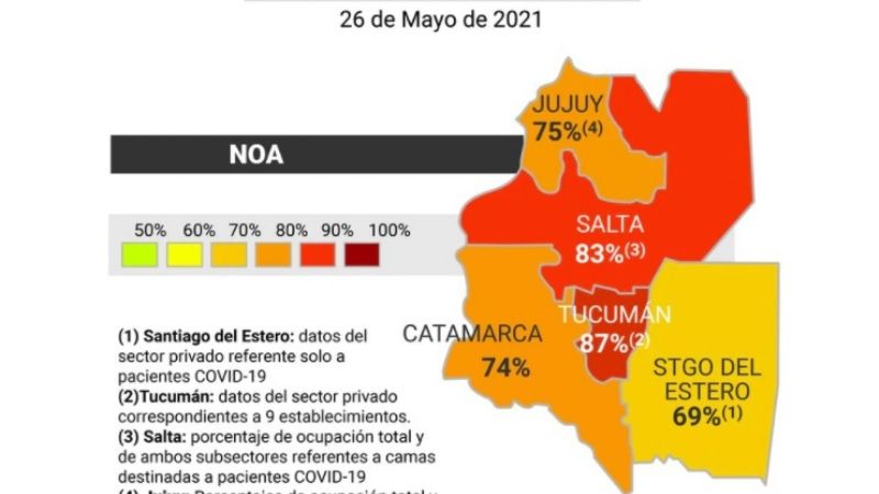Covid-19: Cuáles son las provincias que están en alerta roja