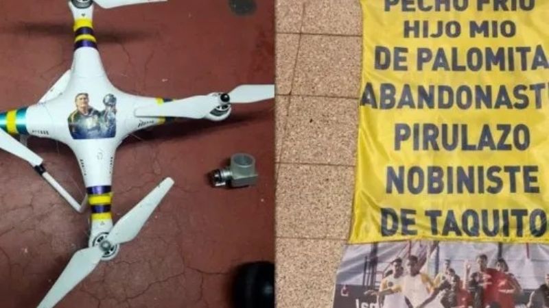 Pablo Pérez rompió un dron “canalla” a los patadones