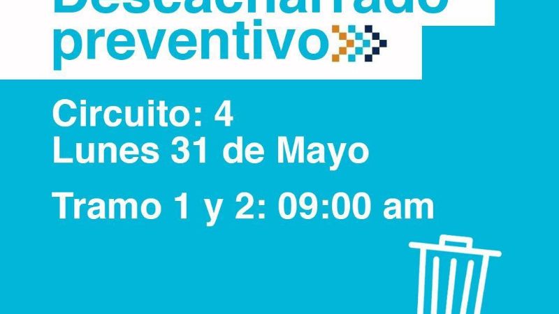 Descacharrado preventivo en el Circuito 4