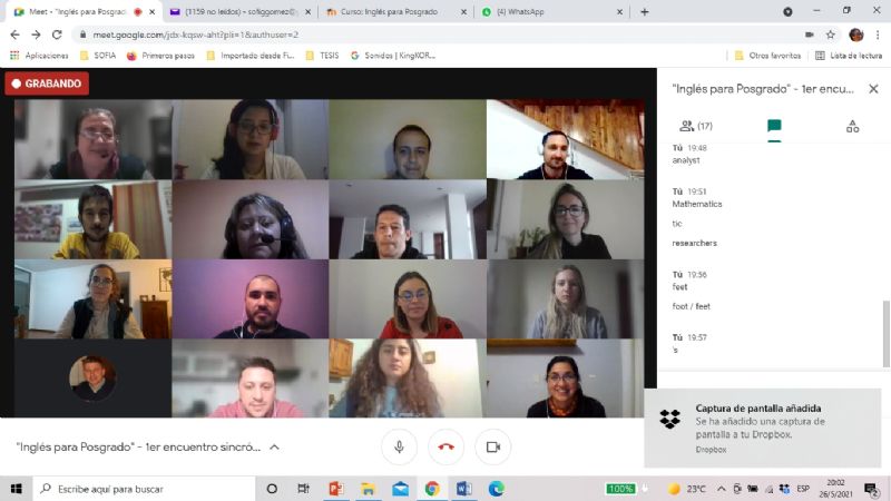 Curso de inglés para posgrado