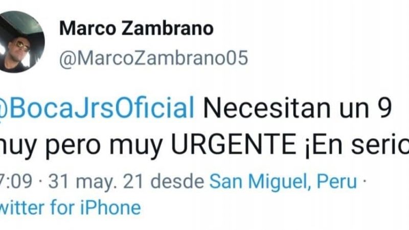 "Necesitan un 9 urgente", aconsejó un hermano a Zambrano