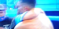 PESE A LA DERROTA, el santiagueño Rosalez tuvo el gesto de ofrecerle casamiento, sobre el ring, a su prometida.