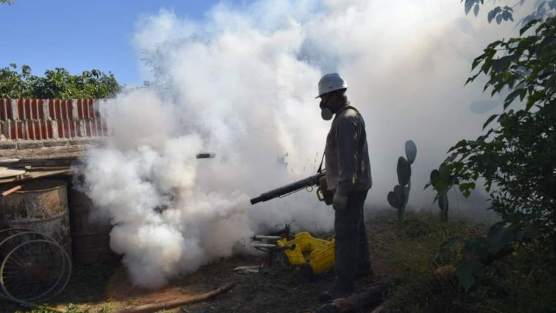 Fuerte operativo de fumigación y bloqueo en barrios de Recreo