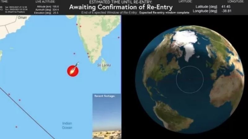 Los escombros del cohete chino cayeron sin provocar daños