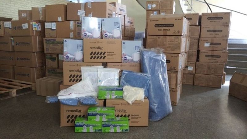 Salud recibió insumos de protección