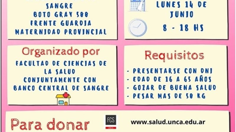 Colecta por el Día Mundial del Donante de Sangre