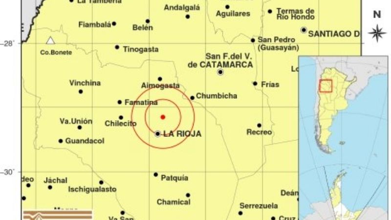 Sismo en la siesta catamarqueña