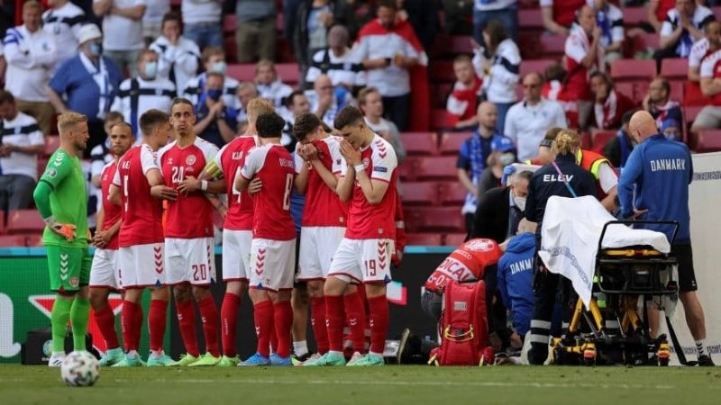 Conmoción en la Eurocopa, por el desmayo de Eriksen