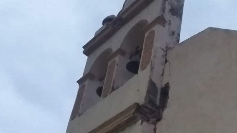 Temen que colapse parte de la estructura de una histórica iglesia