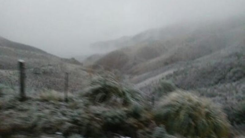 Nieve en la Cuestecilla de Las Juntas
