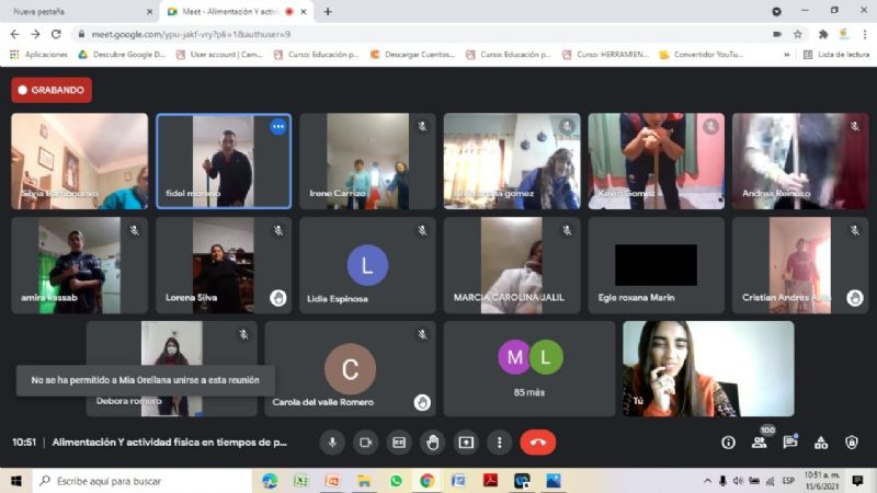 Taller de alimentación y actividad física en tiempos de Covid-19
