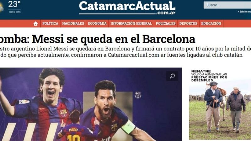 Sitio especializado en deportes confirma "bomba" anticipada por Catamarcactual