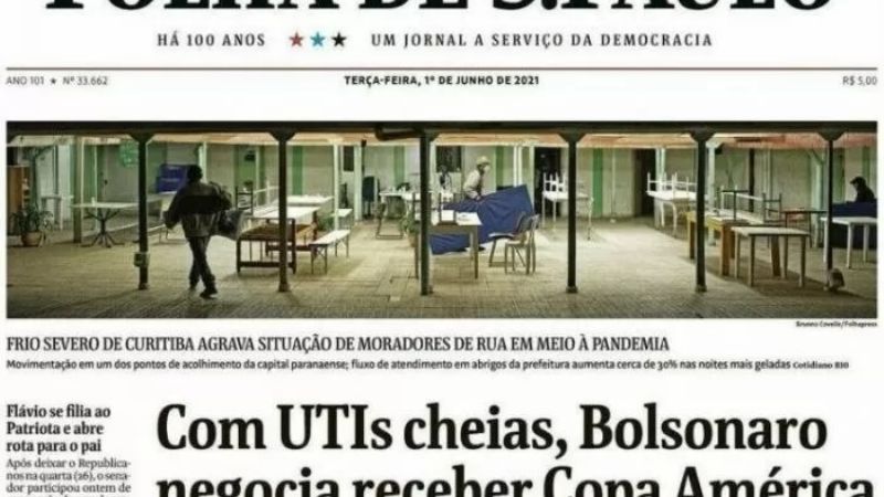 Diarios cuestionan a Bolsonaro por recibir la Copa América