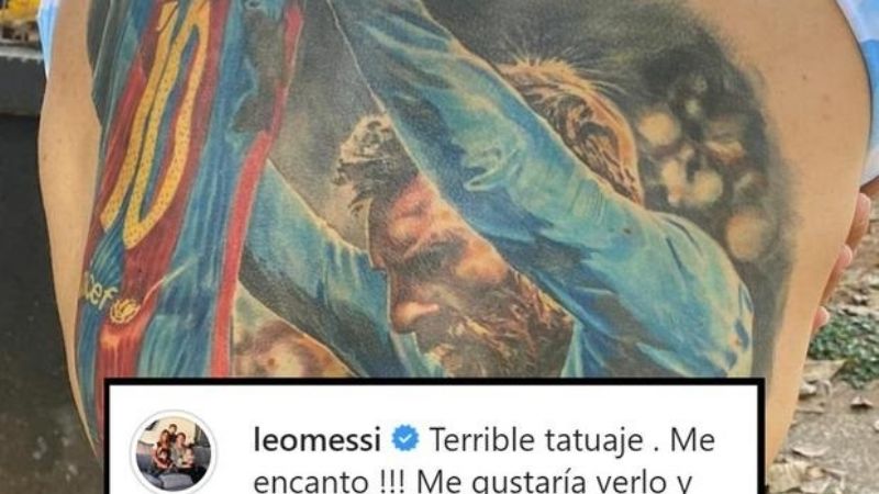 Lionel Messi firmó el tatuaje de su fanático brasileño