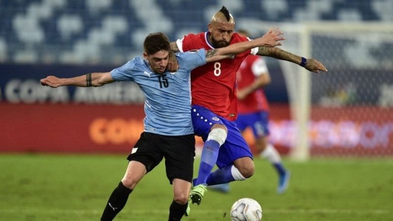Uruguay rescató un empate ante Chile, por la Copa América