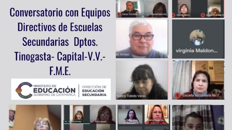 Segunda semana de conversatorios con equipos de escuelas secundarias