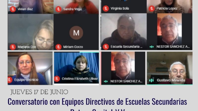 Segunda semana de conversatorios con equipos de escuelas secundarias