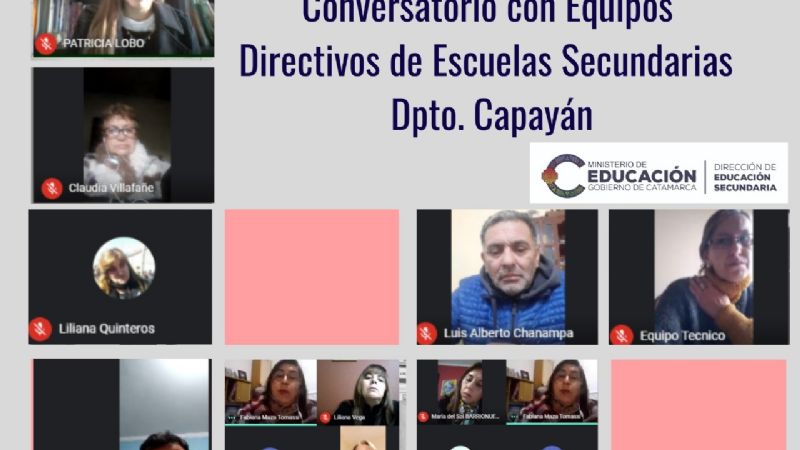 Segunda semana de conversatorios con equipos de escuelas secundarias