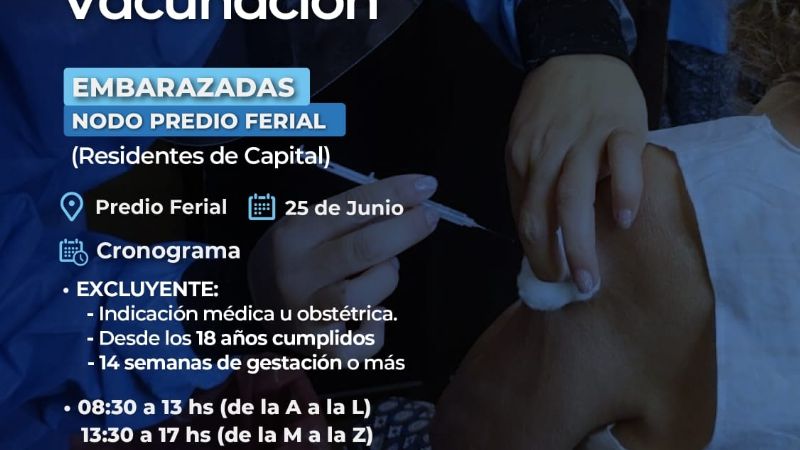 Vacunación: “No hay ninguna reacción adversa referida a embarazadas”