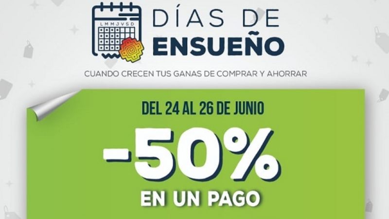 Jueves, viernes y sábado compra de alimentos con 50% de descuento