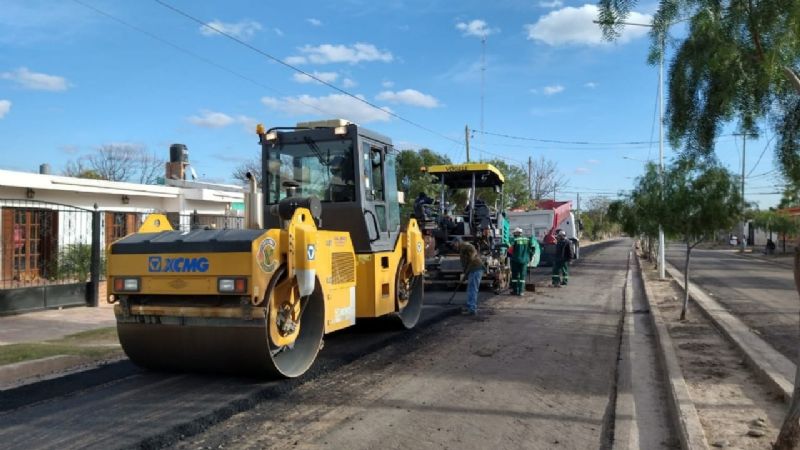 Avanza la pavimentación del Boulevard 9 de Mayo en Recreo