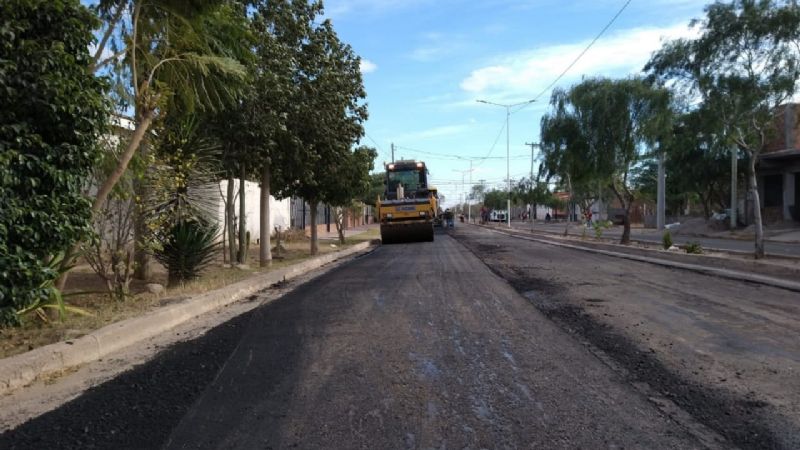 Avanza la pavimentación del Boulevard 9 de Mayo en Recreo