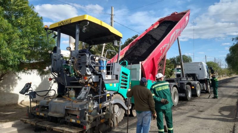 Avanza la pavimentación del Boulevard 9 de Mayo en Recreo