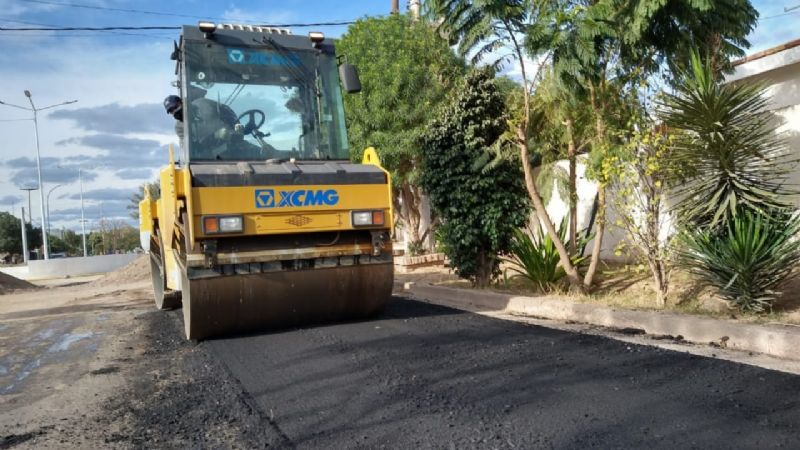 Avanza la pavimentación del Boulevard 9 de Mayo en Recreo