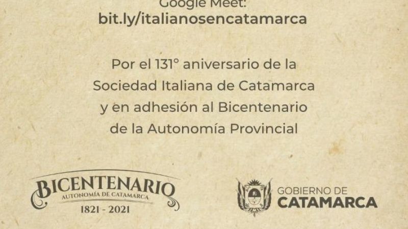 “Italianos en Catamarca” – Panel virtual