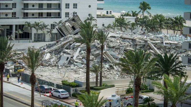 Miami: al menos un muerto y 99 desaparecidos