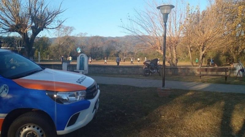 Desalojan un partido de fútbol en Monte Potrero