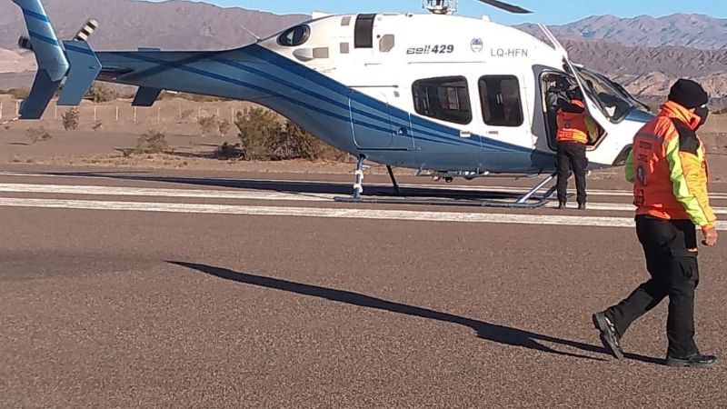 Trasladan a Lorenza en helicóptero a Fiambalá