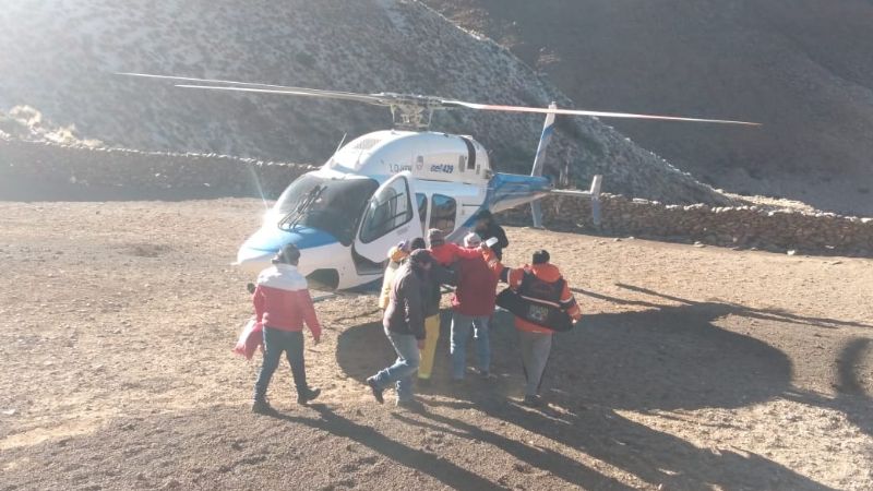 Doña Lorenza se encuentra estable y es traslada por vía aérea a Capital