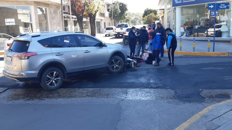 Choque en esquina del centro