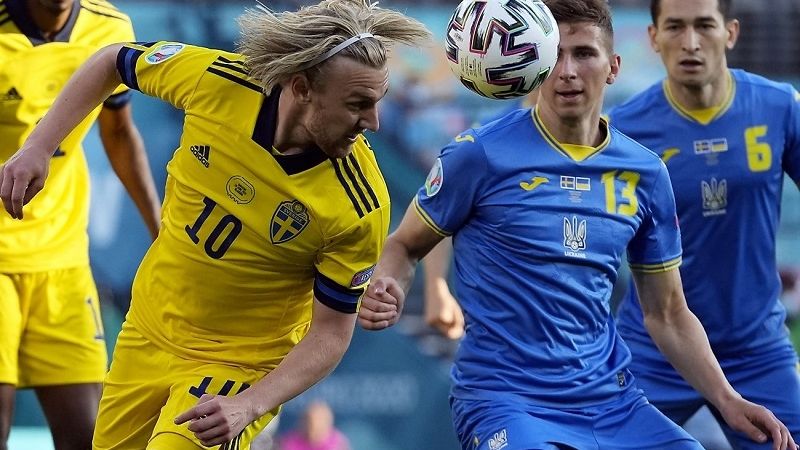 Ucrania venció de manera agónica a Suecia y será rival de Inglaterra