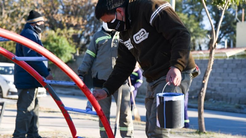 Saadi recorrió obras en Villa Eumelia, Montecristo y Loteo Noriega