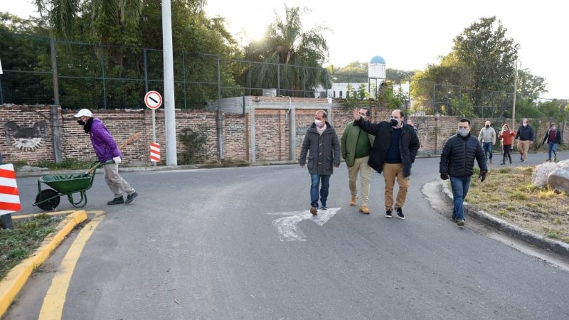 Saadi recorrió obras en Villa Eumelia, Montecristo y Loteo Noriega