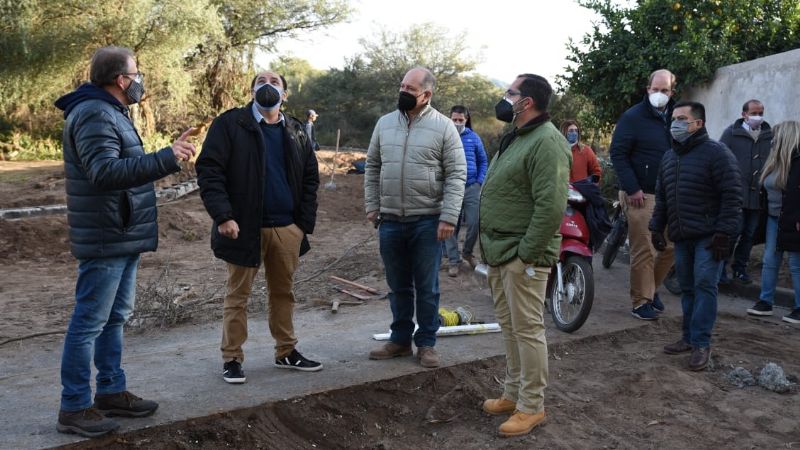 Saadi recorrió obras en Villa Eumelia, Montecristo y Loteo Noriega
