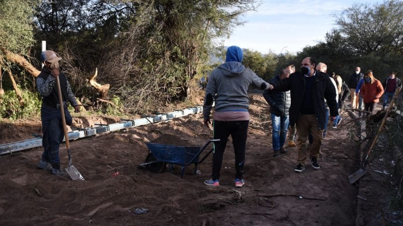 Saadi recorrió obras en Villa Eumelia, Montecristo y Loteo Noriega