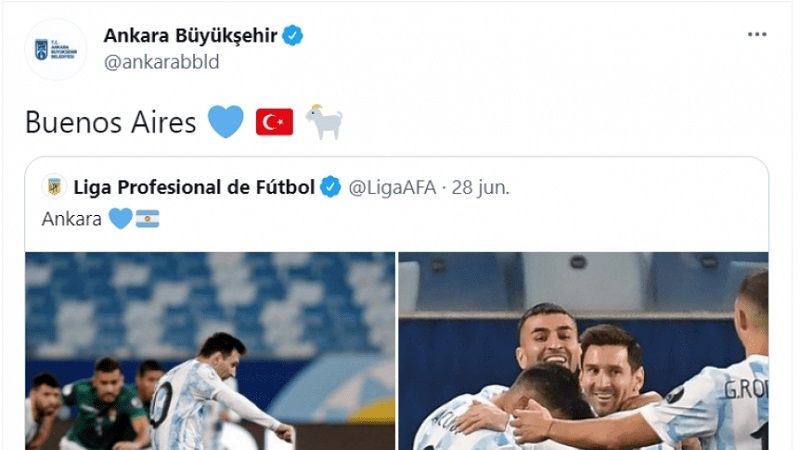 La capital de Turquía oficializó el apodo “Ankara” para Messi
