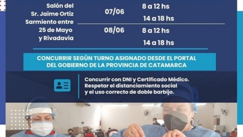Operativo de vacunación en Tinogasta