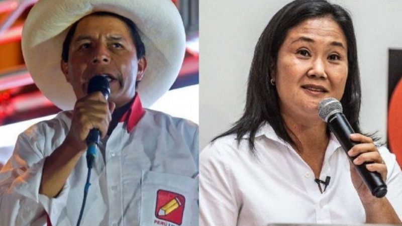 Hay virtual empate entre Castillo y Fujimori en Perú