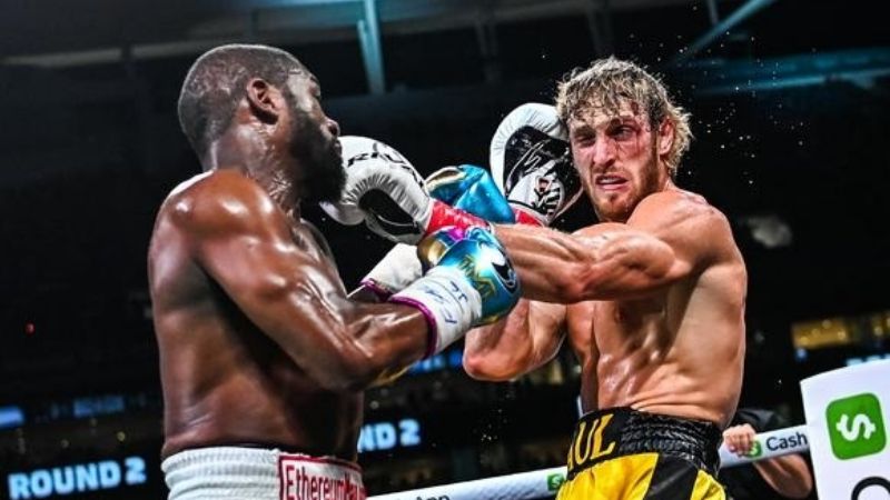 Mayweather no pudo noquear al youtuber Logan Paul