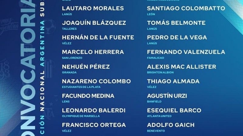 El Sub23 de Argentina ante Dinamarca, en Marbella