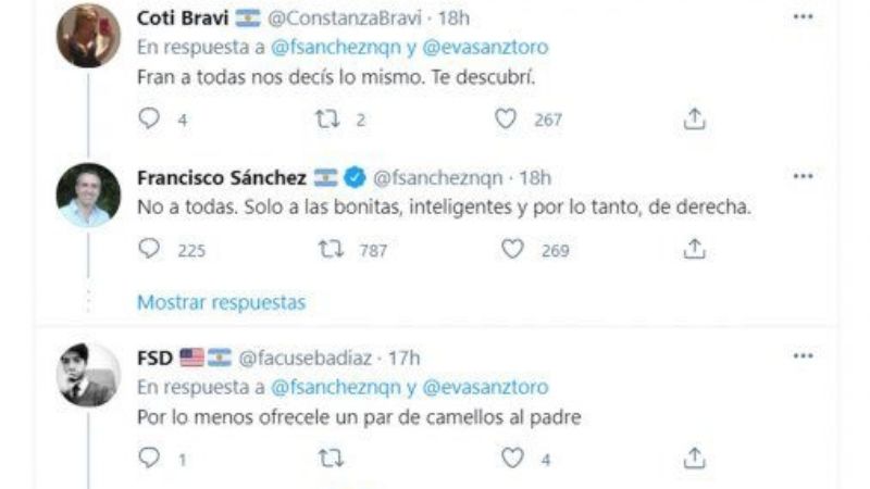 Un diputado de Neuquén publicó dichos misóginos en Twitter