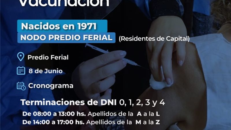 Vacunación en el Nodo Sur y Predio Ferial