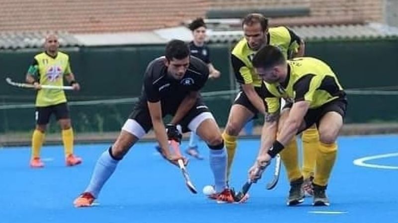 El "Cata" Guzmán mantuvo la categoría en el hockey italiana