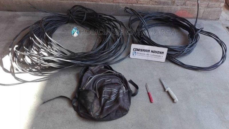 Llevaba rollos de cable ajenos