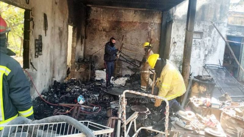 Incendio en una vivienda en Fray Mamerto Esquiú